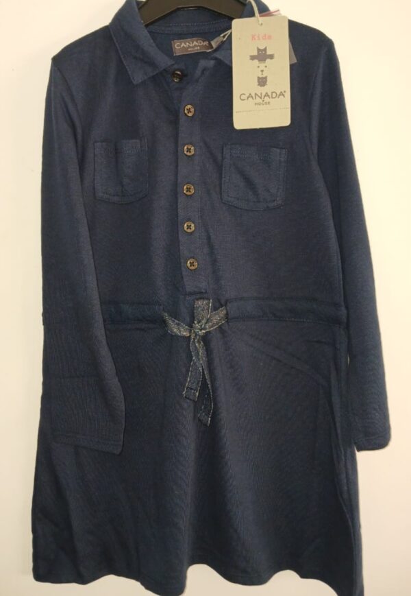 Robe fillettes marine Canada Kids 3 ans