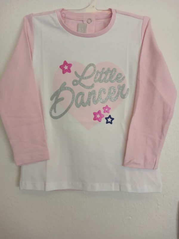 T-shirt -Manches Longues-15 mois-Chicco- Coton- Blanc et Rose