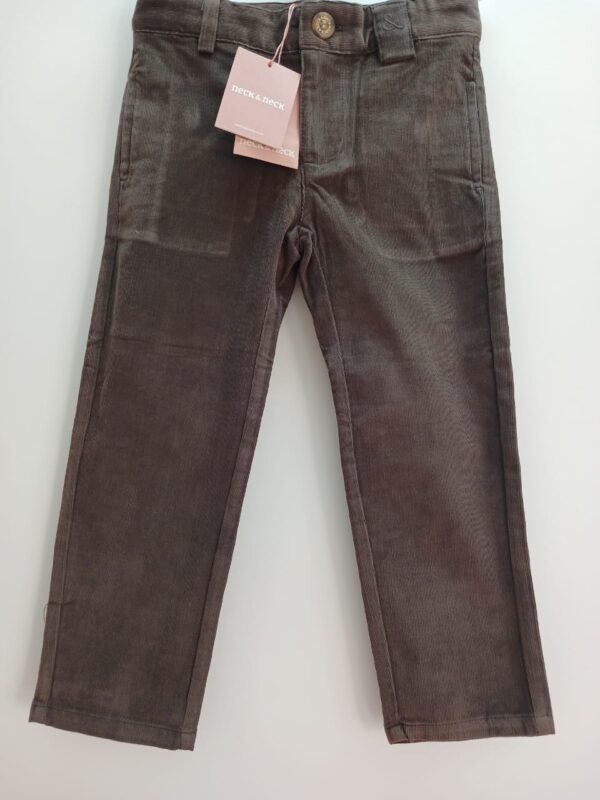 Pantalon Neck & Neck velours Marron- 2/3 ans