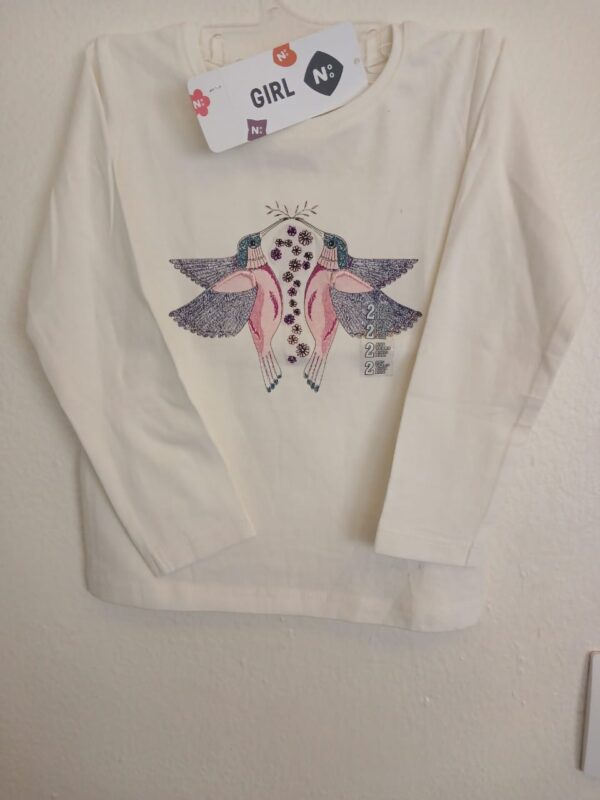 Z- T-Shirt Manches Longues-Blanc- 2 ans