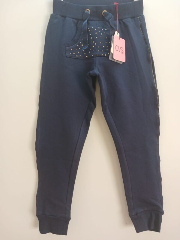 Pantalon-Fille-Style Survêtement- Marine- 6 / 7ans