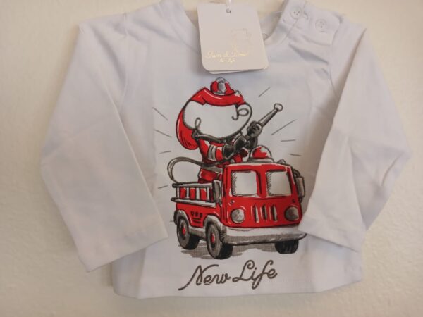 Fun & New Life T-Shirt Blanc - 0/3 mois