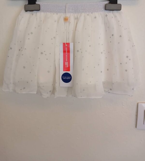 Jupe Original Marines blanche à étoiles- 2/ 3ans
