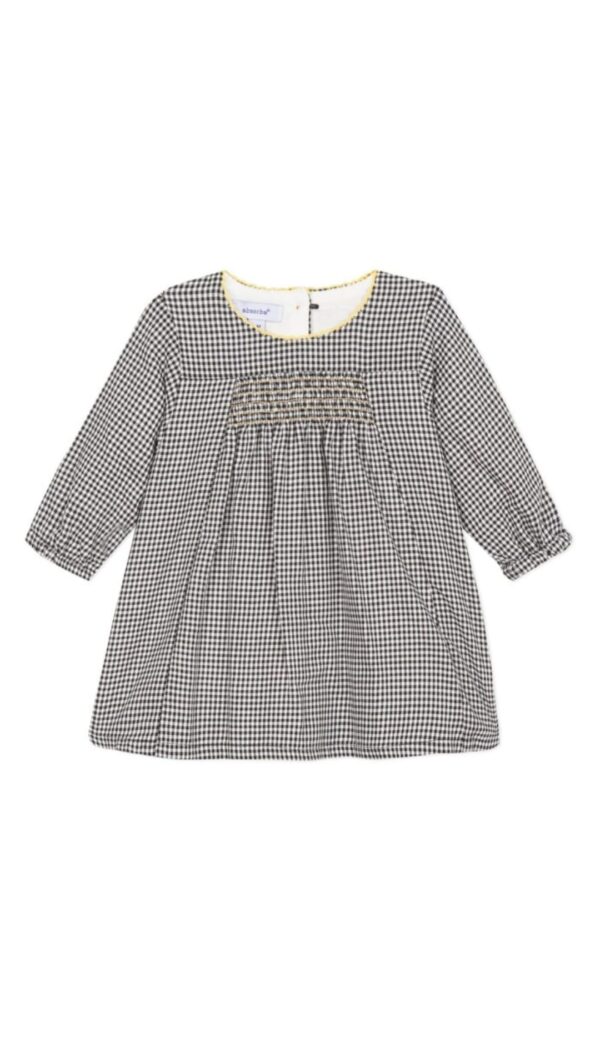 Robe Absorba- 3mois- Coton-Pied-de-poule