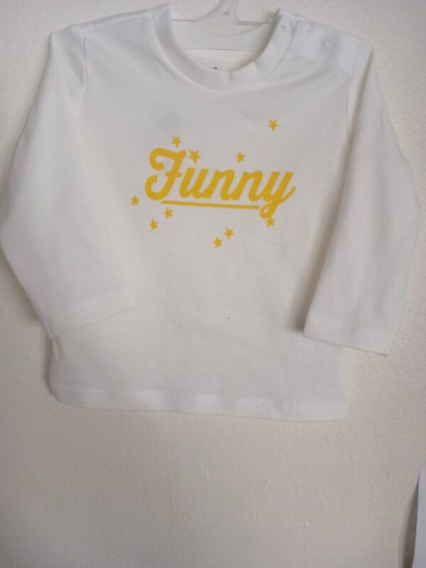 Z- T-Shirt Manches Longues-Blanc -9 Mois