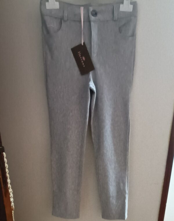 Pantalon Floriane- Gris Clair- 10 ans