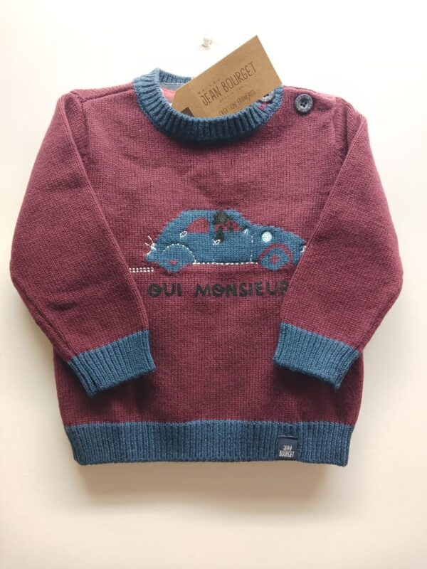 Pull- Jean Berger-Bordeaux et Marine- 12 mois