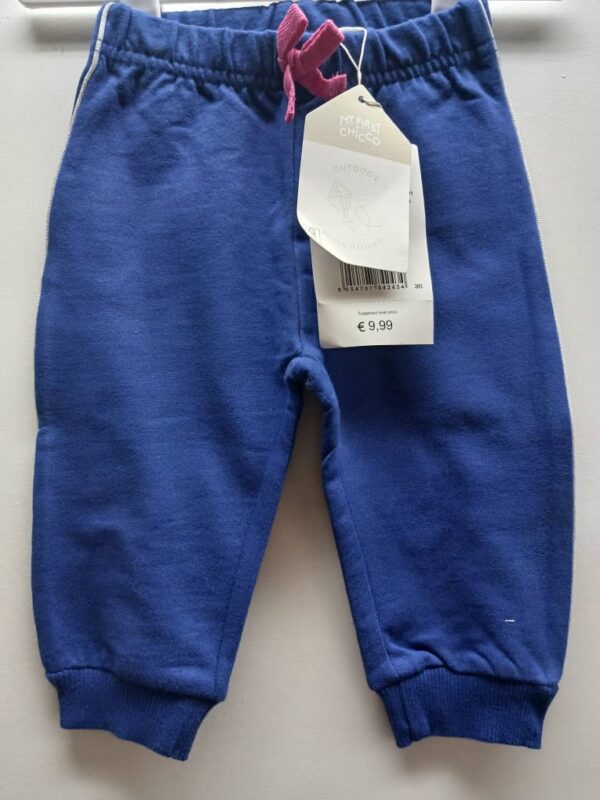 Bas de survêtement - Turquoise- cordon rose à la Taille- 9 mois