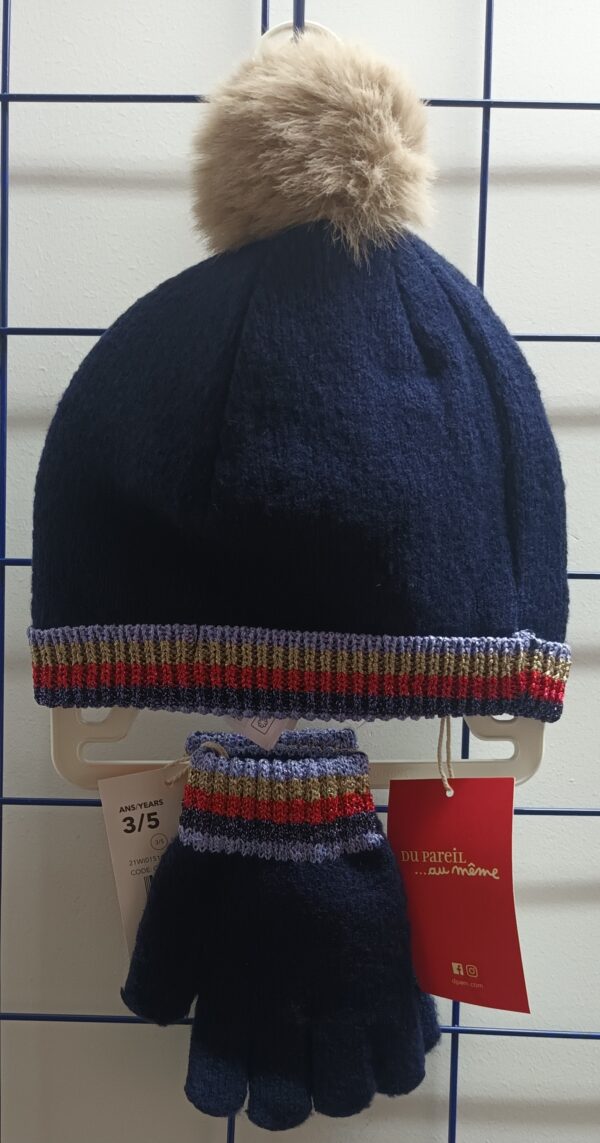 Ensemble Bonnet-Gants- Du Pareil Au Même- 3/ 5 ans