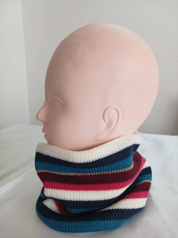 Snood- Du Pareil Au Même- Rayures multicolores- Taille Unique.