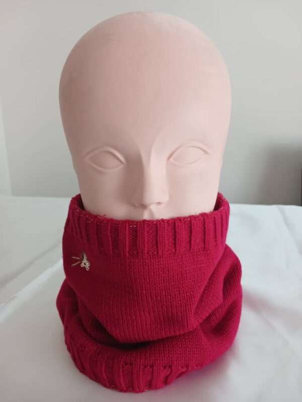 Snood- Sergent Major- Rouge- Motif étoile sequins-Taille Unique.